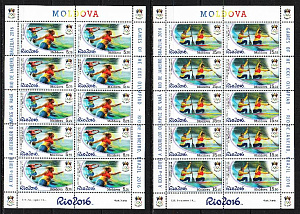 Молдова, (2016, Летняя Олимпиада Рио, Виды спорта, 2 листа